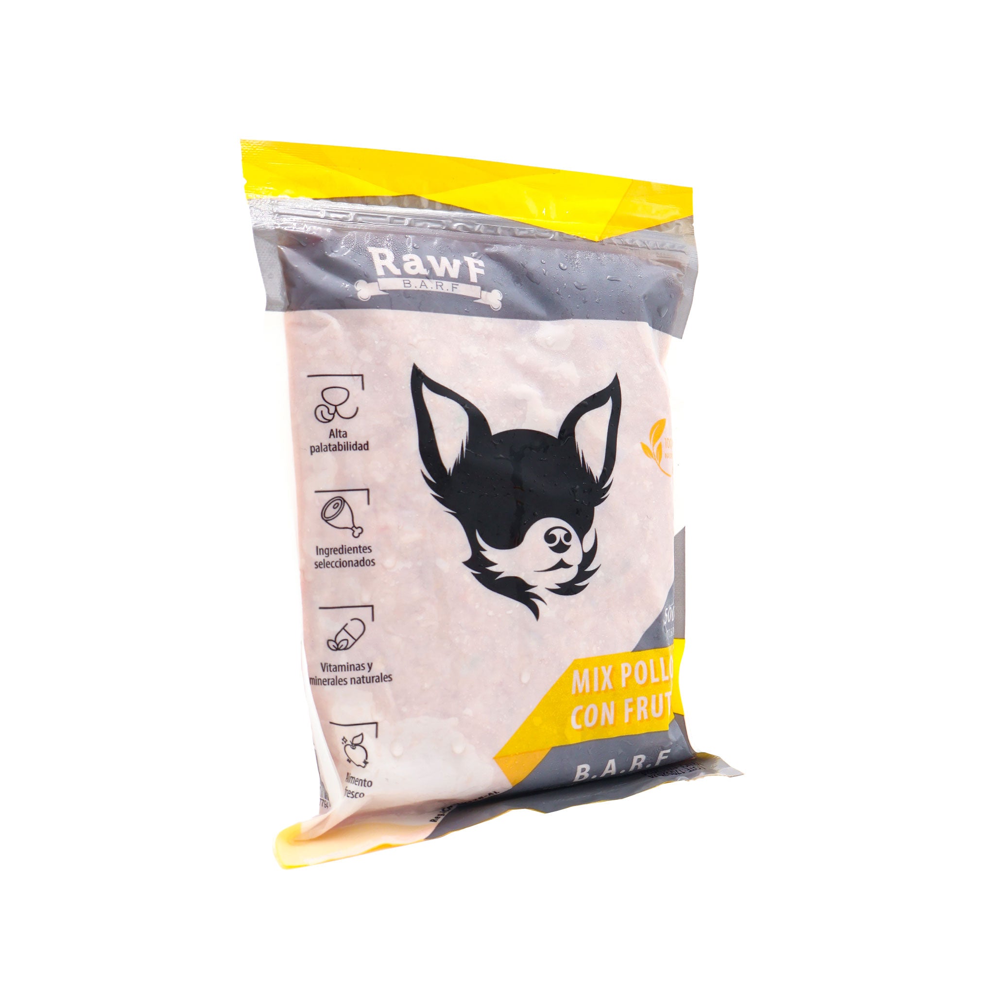 B.A.R.F Perro Mix Pollo Con Fruta x 500g